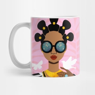 Bantu Knots Hairstyle Girl Mug